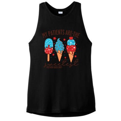 My Patients Are The Sweetest Mother Unit 4th Of July Gift Ladies PosiCharge Tri-Blend Wicking Tank