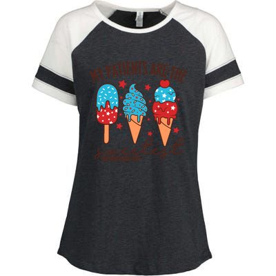 My Patients Are The Sweetest Mother Unit 4th Of July Gift Enza Ladies Jersey Colorblock Tee