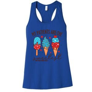 My Patients Are The Sweetest Mother Unit 4th Of July Gift Women's Racerback Tank