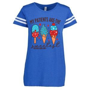 My Patients Are The Sweetest Mother Unit 4th Of July Gift Enza Ladies Jersey Football T-Shirt