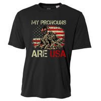 My Pronouns Are Usa 4th Of July American Flag Tie Dye Cooling Performance Crew T-Shirt