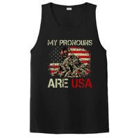 My Pronouns Are Usa 4th Of July American Flag Tie Dye PosiCharge Competitor Tank