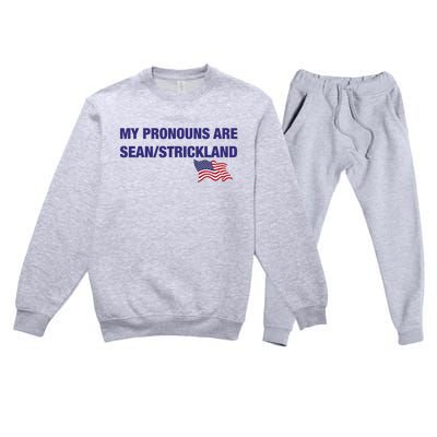 My Pronouns Are Sean Strickland Premium Crewneck Sweatsuit Set