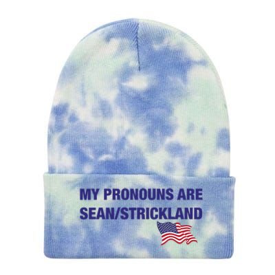 My Pronouns Are Sean Strickland Tie Dye 12in Knit Beanie