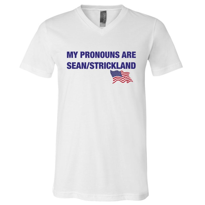 My Pronouns Are Sean Strickland V-Neck T-Shirt