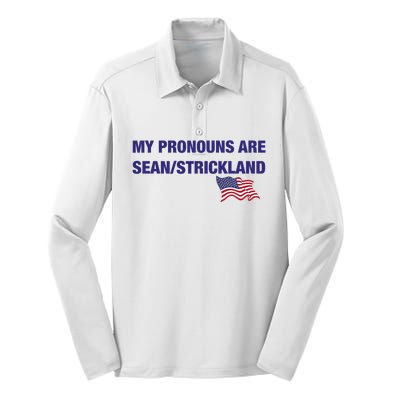 My Pronouns Are Sean Strickland Silk Touch Performance Long Sleeve Polo