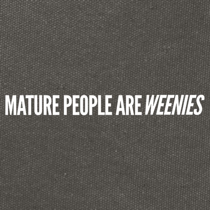 Mature People Are Weenies Cotton Canvas Backpack