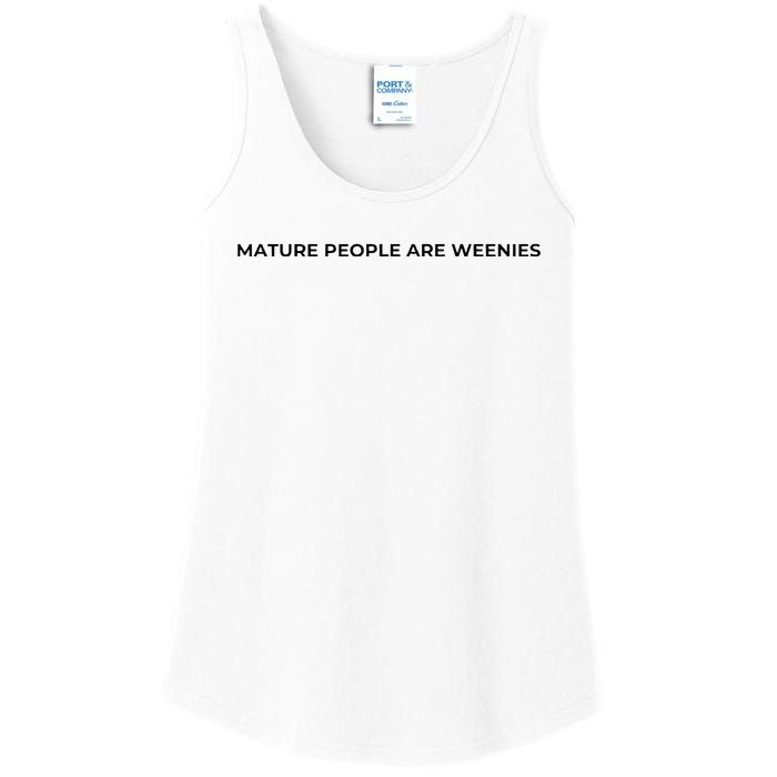 Mature People Are Weenies Ladies Essential Tank