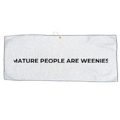 Mature People Are Weenies Large Microfiber Waffle Golf Towel