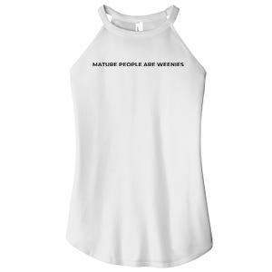 Mature People Are Weenies Women's Perfect Tri Rocker Tank