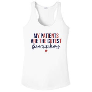 My Patients Are The Cutest Firecrackers 4th Of July Nurse Ladies PosiCharge Competitor Racerback Tank