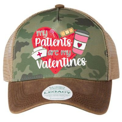 My Patients Are My Valentines Cute Nurse Legacy Tie Dye Trucker Hat