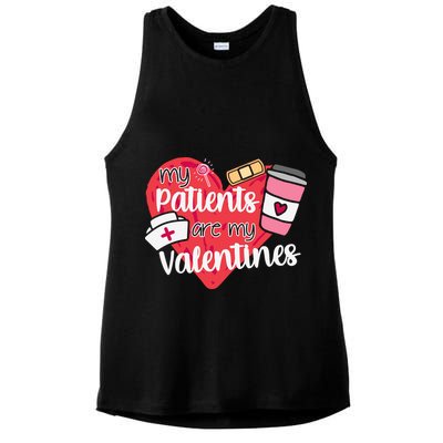 My Patients Are My Valentines Cute Nurse Ladies PosiCharge Tri-Blend Wicking Tank