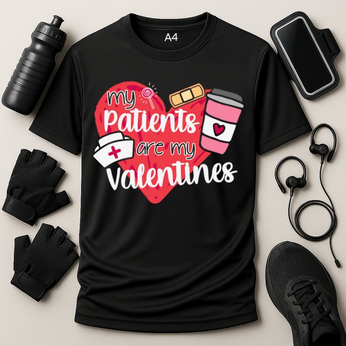 My Patients Are My Valentines Cute Nurse Cooling Performance Crew T-Shirt