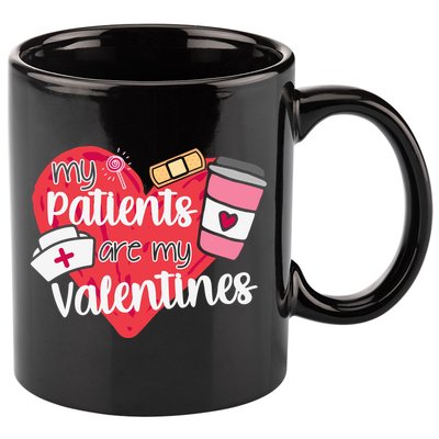 My Patients Are My Valentines Cute Nurse 11oz C Handle Ceramic Mug