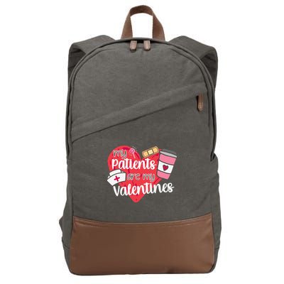 My Patients Are My Valentines Cute Nurse Cotton Canvas Backpack