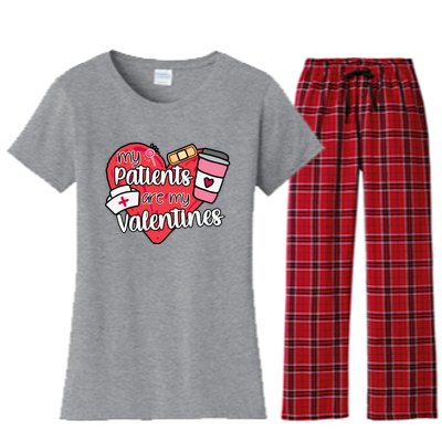 My Patients Are My Valentines Cute Nurse Women's Flannel Pajama Set