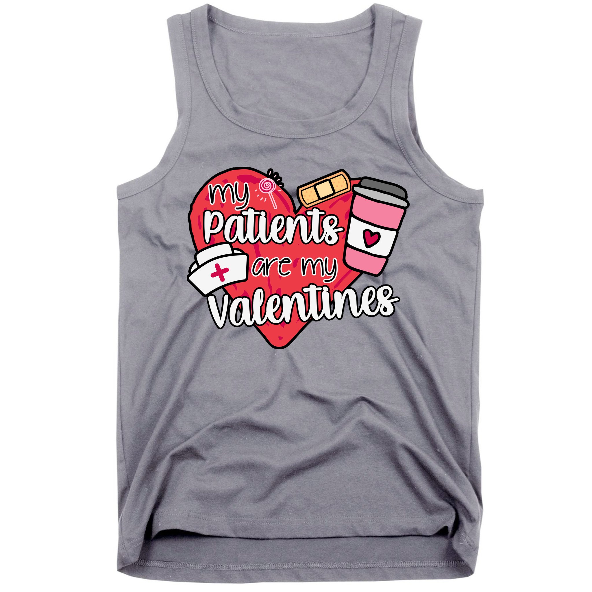 My Patients Are My Valentines Cute Nurse Tank Top
