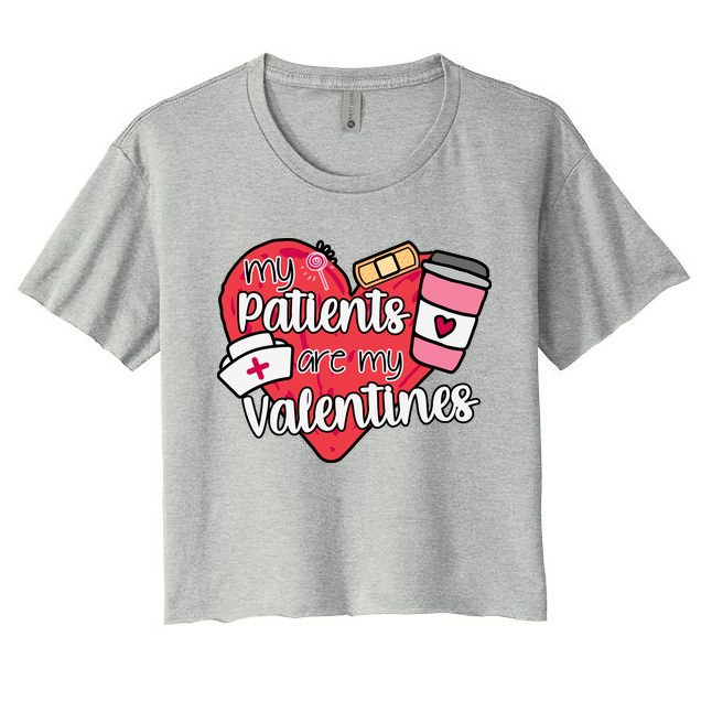 My Patients Are My Valentines Cute Nurse Crop Top