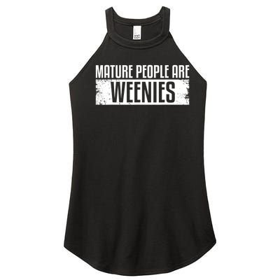 Mature People Are Weenies Women’s Perfect Tri Rocker Tank