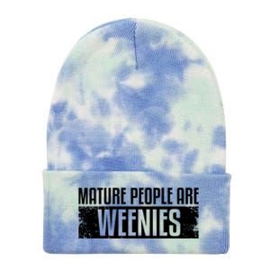 Mature People Are Weenies Tie Dye 12in Knit Beanie