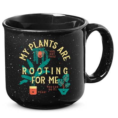 My Plants Are Rooting For Me Plant Funny Gift 15oz Campfire Ceramic Mug