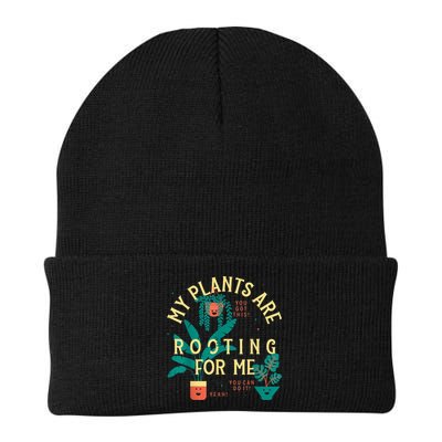 My Plants Are Rooting For Me Plant Funny Gift Beanie