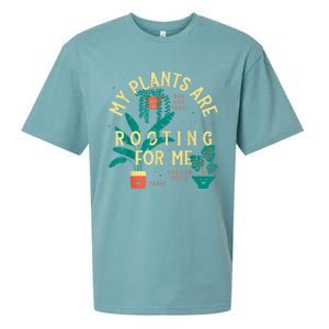 My Plants Are Rooting For Me Plant Funny Gift Sueded Cloud Jersey T-Shirt