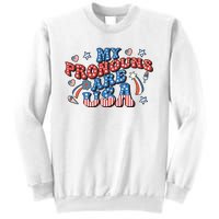 My Pronouns Are USA 4th Of July Groovy Sweatshirt