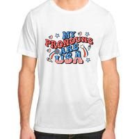 My Pronouns Are USA 4th Of July Groovy Adult ChromaSoft Performance T-Shirt