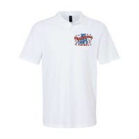 My Pronouns Are USA 4th Of July Groovy Softstyle Adult Sport Polo