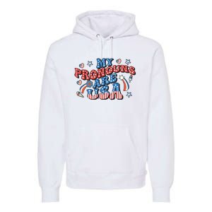 My Pronouns Are USA 4th Of July Groovy Premium Hoodie