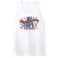 My Pronouns Are USA 4th Of July Groovy PosiCharge Competitor Tank