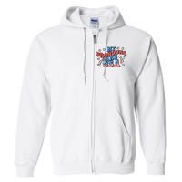 My Pronouns Are USA 4th Of July Groovy Full Zip Hoodie