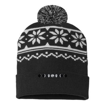 Moon Phases Astronomy USA-Made Snowflake Beanie