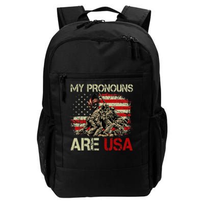 My Pronouns Are Usa 4th Of July American Flag Tie Dye Daily Commute Backpack