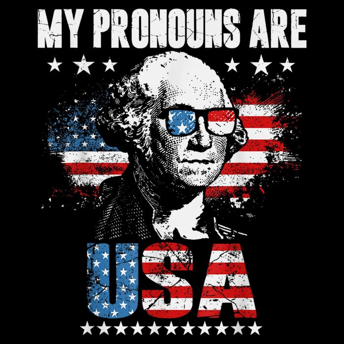 My Pronouns Are USA George Washington 4th Of July US American Flag Wool Snapback Cap