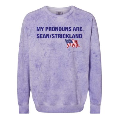 My Pronouns Are Sean Strickland Colorblast Crewneck Sweatshirt