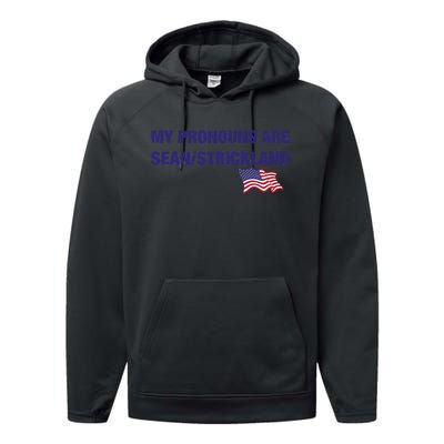 My Pronouns Are Sean Strickland Performance Fleece Hoodie