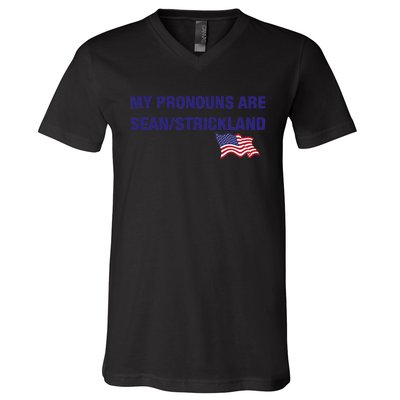 My Pronouns Are Sean Strickland V-Neck T-Shirt