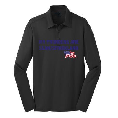 My Pronouns Are Sean Strickland Silk Touch Performance Long Sleeve Polo