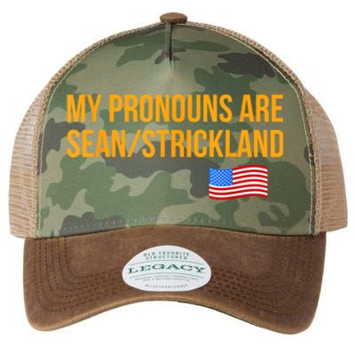 My Pronouns Are Sean / Strickland America Flag Legacy Tie Dye Trucker Hat