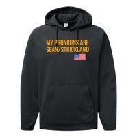 My Pronouns Are Sean / Strickland America Flag Performance Fleece Hoodie