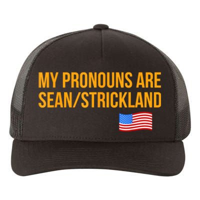 My Pronouns Are Sean / Strickland America Flag Yupoong Adult 5-Panel Trucker Hat