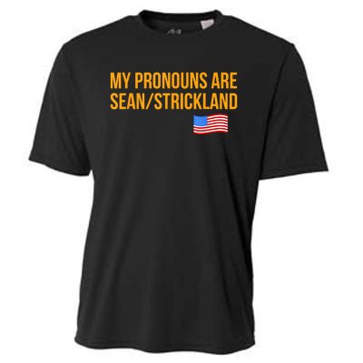 My Pronouns Are Sean / Strickland America Flag Cooling Performance Crew T-Shirt