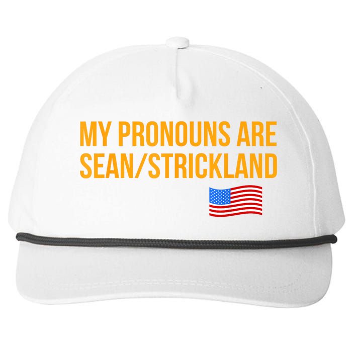 My Pronouns Are Sean / Strickland America Flag Snapback Five-Panel Rope Hat