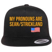 My Pronouns Are Sean / Strickland America Flag Flat Bill Trucker Hat