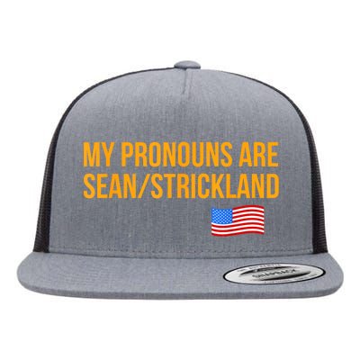 My Pronouns Are Sean / Strickland America Flag Flat Bill Trucker Hat