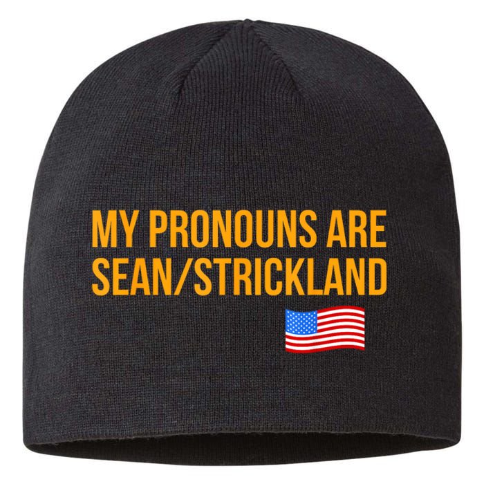 My Pronouns Are Sean / Strickland America Flag Sustainable Beanie