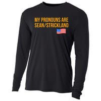 My Pronouns Are Sean / Strickland America Flag Cooling Performance Long Sleeve Crew